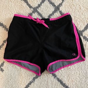 Surfer black and pink shorts
